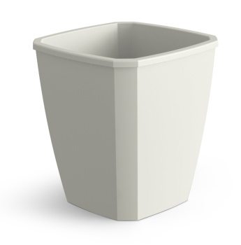 Кашпо пластм. "Лаунж" 4,0л 176x176 h204мм со вставкой 2,8л Светло-серое С372СЕР ("Мартика") *1/12