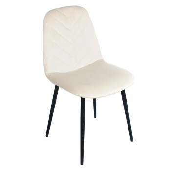 Стул FORPOST Малибу, 44х84х38 см, велюр конфетти крем, бежевый