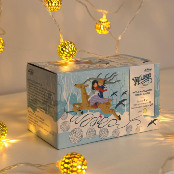 Гирлянда «Нить» Luazon Lighting, 4 м, 8 режимов, теплый белый, шарики, 20 LED, IP20, 220 В