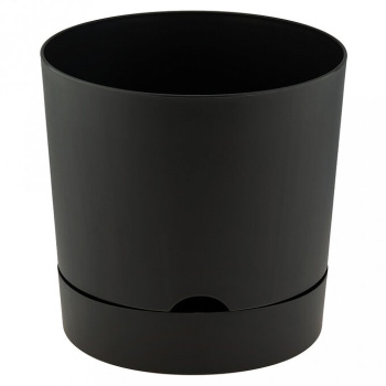 Кашпо пластм. "Гранд"10,5л d верха 250мм h 244мм с поддоном Черный 5 0649 PL *1/5