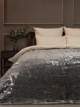 Плед 200*220см фланель лазер серый TF FNL GY11-SL 2022 Absolute *1