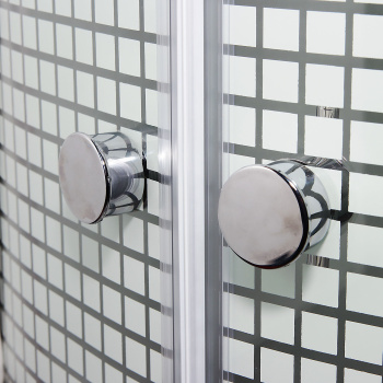 Кабина душевая 80х80х215 см Verner Sanitary Ware, низкий поддон, стекло мозаика, белый