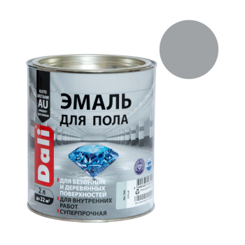 Эмаль алкидно-уретановая для пола серая 2 л ДАЛИ (RAL7040) *1/3/192