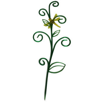 Опора-держатель д/растений пластм. "Стрекоза на ветке" зел/желтый dr 10-1 Tek.A.Tek*10/100