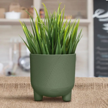 Кашпо пластм. "Фита" 1.45л d верха 130мм h140мм со вставкой Нефрит ФИ13-32 *1/15