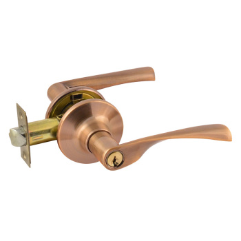 Ручка с защелкой фалевя НОРА-М ISPARUS ЗВ2-01, ключ, фиксатор, цвет медь