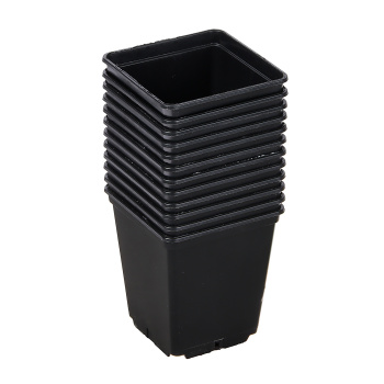 Набор горшков 250 мл для рассады Ангора, 12 шт., 8х7х7 см, пластик, черный