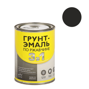 Грунт-эмаль 0.7 кг по ржавчине Первая Цена, черная