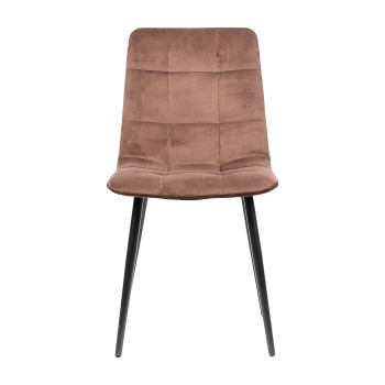 Кресло ТИФФАНИ ЛАЙТ, велюр КОНФЕТТИ ШОКОЛАД + металл.каркас ДИАМЕТР трубы 25 мм ЧЕРНЫЙ!*4