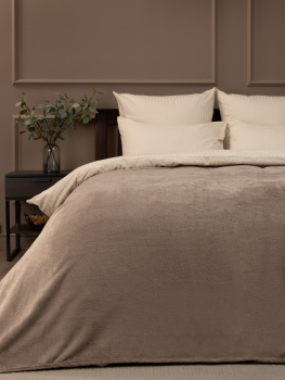 Плед 150*200см фланель однотонный коричневый TF FNP CO 020/1520 NC  Absolute *1