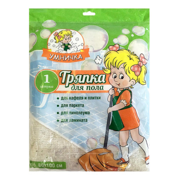Тряпка дуборки дпола ХБ Белая 80х100см MPU1189 Умничка (МультиПласт) *20