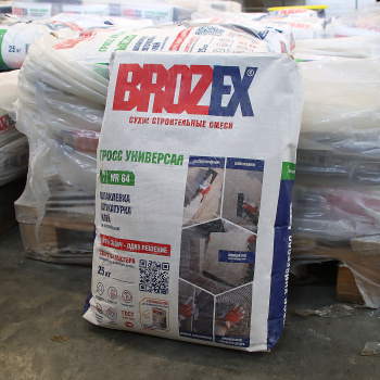 Шпаклевка гипсовая BROZEX Гросс Универсал WR 64, 25 кг Шпаклевка гипсовая BROZEX Гросс Универсал WR 64, 25 кг