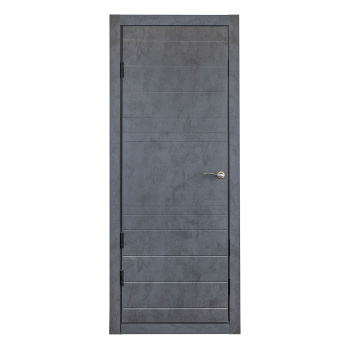 Дверное полотно глухое 2000х600х37 мм Двери Гуд GEOMETRY-2, бетон/графит