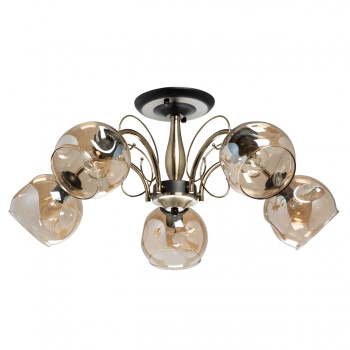 Люстра De City Альфа, Е27, 5 ламп, 60 Вт, цвет черный/античная бронза Люстра De City Альфа, Е27, 5 ламп, 60 Вт, цвет черный/античная бронза