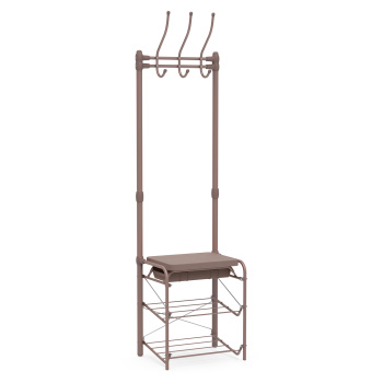 Вешалка напольная "Прихожая" "Ника" с полк.д/обуви,ш.0,48м,в.1,75м,гл.0,34м Коричн. ВПШ3/К-К *1