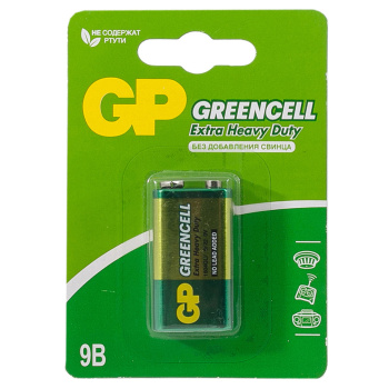 Элемент питания крона GP Greencell 9V 1604GLF-CR1 *10/100/200