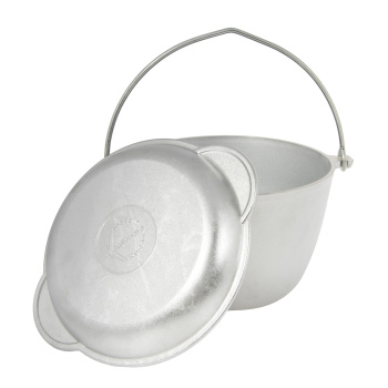 Котел алюм. литой походный с крышкой 3,0л с дужкой, Крышка-Сковорода Kukmara кп30 (Кукмор) *1/5