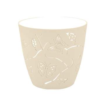 Кашпо пластм. "Butterflies" 1,4л d верха 145мм h134мм молочный туман PT401210048 ("Plast Team")*1/10