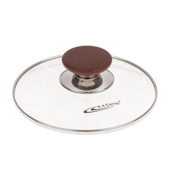 Кастрюля нерж. "Катунь" "Берта" 1,5л d16см термораспред. дно, Стекл. кр., силик.руч. КТ15-K *1/4