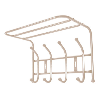 Вешалка настенная с полкой шир.405мм 4крючка, Бежевый ВП4/БЖ ("Ника") *5