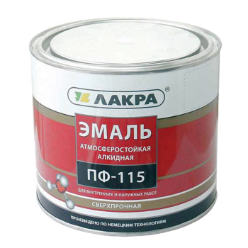 Эмаль алкидная 2 кг ЛАКРА ПФ-115, коричневая