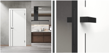 Комплект двери межкомнотной Аризона Белый жемчуг 700мм (дверь+погонаж+замок+ручка+петли)*1