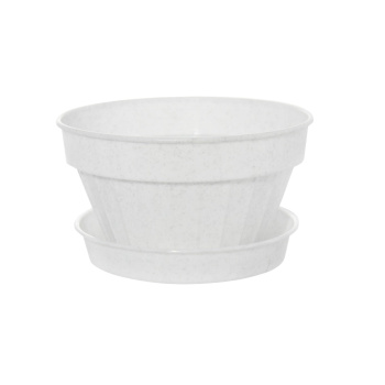 Кашпо пластм. "Виолет Классик"  0,5л d верха 120мм h80мм с поддоном д/Фиалок Мрамор. А5113мр*1/100