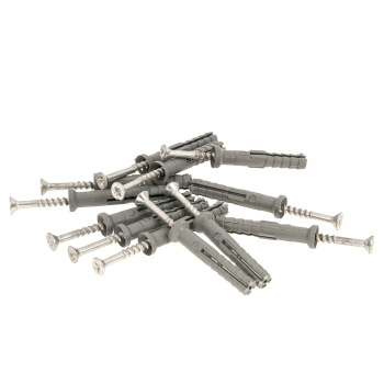 Дюбель с шурупом 6х40 мм BROZEX, оцинкованная сталь, 100 шт. Дюбель с шурупом 6х40 мм BROZEX, оцинкованная сталь, 100 шт.