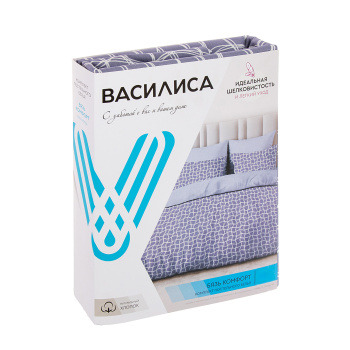 Постельное белье евро бязь Василиса 10461/1 Форте, наволочки 70*70 - 2шт *1/5