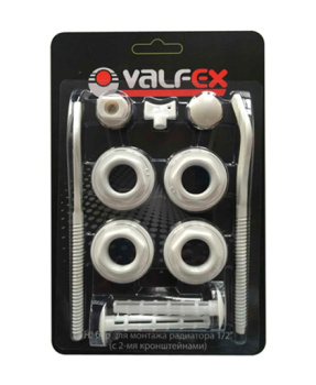 Набор для монтажа радиаторов VALFEX, 1/2", с 2 кронштейнами