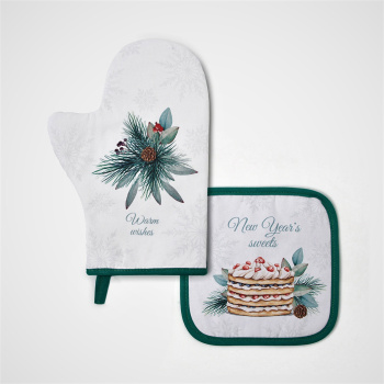 Набор прихваток Sweet treat варежка-прихватка 20х28см, прихватка 19х19см Этель *1