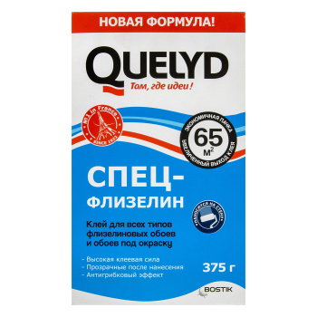 Клей для обоев Quelyd Спец-флизелин, 65 м², 375 г