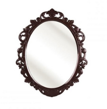 Зеркало настенное в пластм. раме овальное "Ажур" темно-коричн. 585х470мм М4520 *1/7